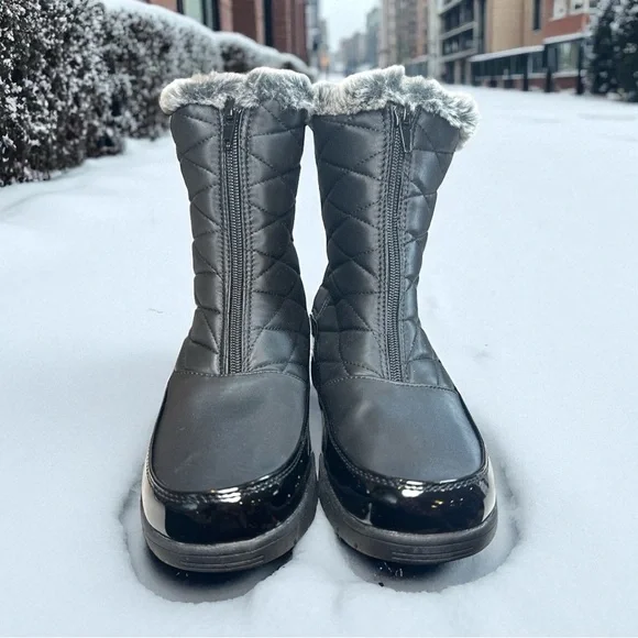 Weatherproof Esther Black Fur Lined Boots Sz 9 Brand New In Box - Picture 3 of 10